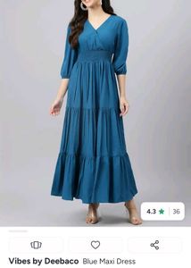 Elegant Teal Tiered Maxi Dress