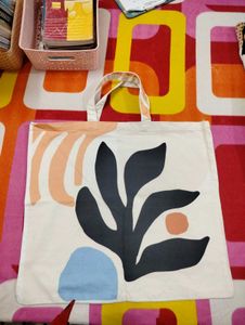 Abstract Plant Print Tote Bag