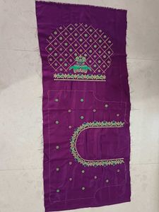 Embroidered Silk Blouse Piece