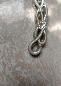 Silver Floral Hair Claw / Banana Clip for Women