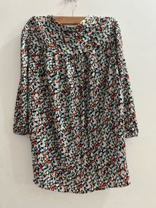 Marks and Spencer Floral Print Button-Up Tunic.