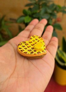 Handmade Heart Waffle fridge magnet