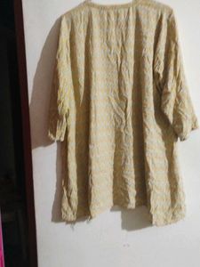 Yellow Floral Print Kurta