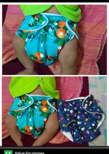 Cute Reusable Cloth Diapers (2 Pack)