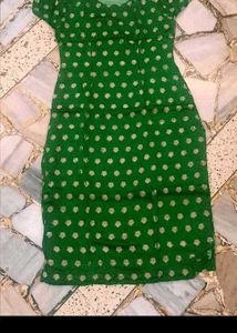 19. PURE SILK Green Kurta Set @ 399