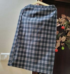 Plaid Midi Skirt