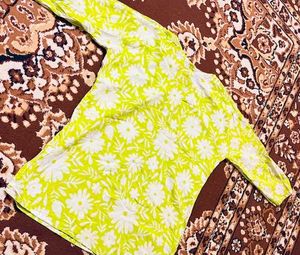 Vibrant Floral Print short Kurti