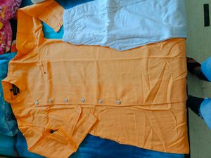 Stylish Orange Kurta Set for Men