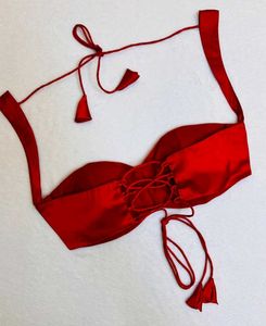 Red Satin Blouse