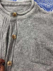 Cozy Grey Button-Up Cardigan