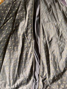 Elegant Grey Embroidered Ethnic Gown