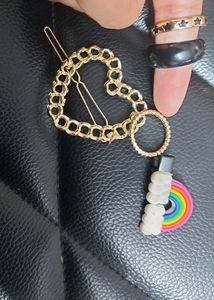 Set Of Three Rings And Two Clips