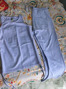 Sleek Periwinkle Sleeveless Top and Pant