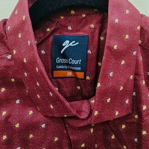 Maroon Formal Shirt | Slim Casual Office Wear
