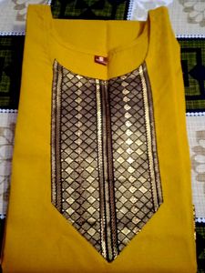 fancy golden / mustard color Kurtis for women's
