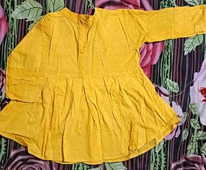 Mustard Cotton Kurta