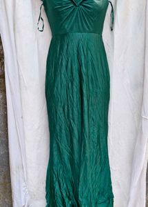 101412. Elegant Green Off-Shoulder Maxi Dress