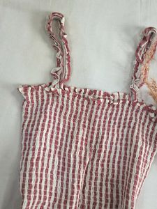 Striped Smocked Ruffle Dress