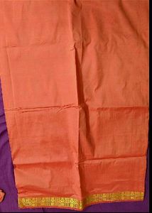 orange pure silk saree