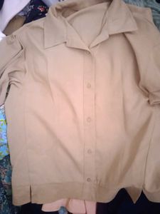 Classic Beige Button-Up Shirt