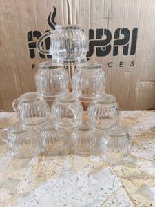 Vintage Glass Tea Cups Set