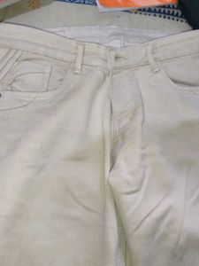 Light Beige Casual Pants