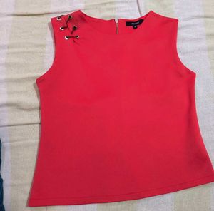 Coral Sleeveless Top