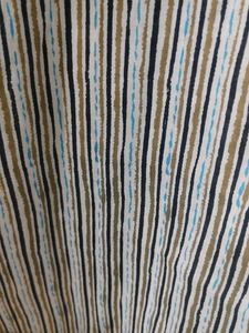Striped Kurta Set with Embellished Neckline