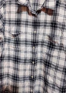 Black &amp; White Check Print Shirt For Girl Or Woman