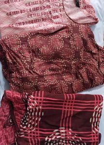 Cotton Dress With Patiala Pant And Dupatta For XL Size ,Gently Used Not New One
