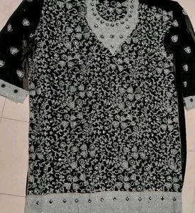 Black &amp; Silver Embroidered Suit