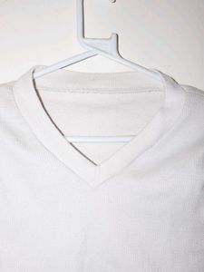V-Neck Long Sleeve Ribbed Crop Top