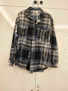SO Plaid oversized unisex Flannel Shirt