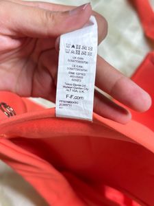 Bright Coral Halter Bikini Top