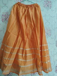 Orange Skirt with Embellished Dupatta