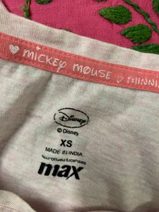 Cute Mickey Mouse Half Sleeve Tshirt