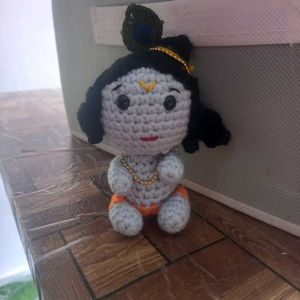 Handmade Crochet Krishna Doll