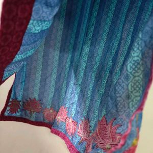 handloom short kurti with embroidery