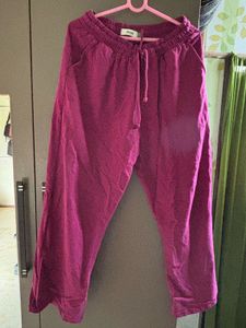 Pink Crop Top and pararllel Set