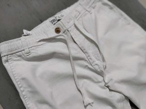 ZARA Comfortable White Drawstring Pants