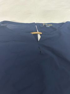 Semi Formal Wear Navy Blue Long Sleeve Top