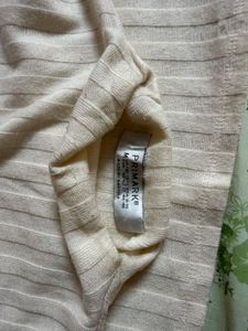 off-white Mock Neck Cap Sleeve Top