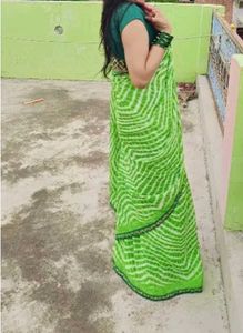 Elegant Green Saree 💚
