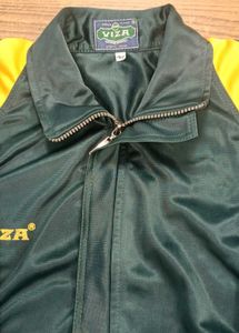 Men's Dark Green &amp; Yellow Track Jacket