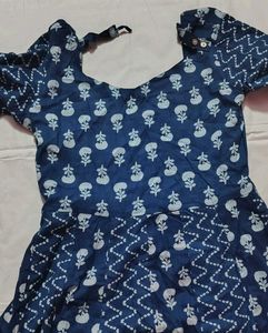 Blue &amp; White Ethnic Kurta Set