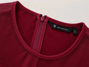Van Heusen Chic Maroon Fit and Flare Dress
