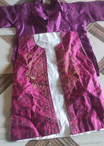 Designer Purple Kurta Set with Embroidery