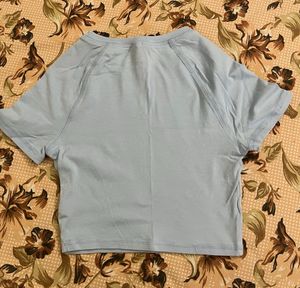 Light Blue Cropped T-Shirt