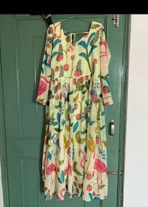 sale price is ₹250Flamingo Print Maxi Dress