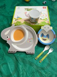 Adorable Elephant Baby Feeding Set
